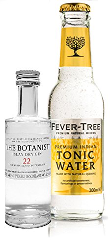 Gin Tonic Probierset - The Botanist Islay Dry Gin 50ml (46% Vol) + Fever-Tree Tonic Water 200ml inkl. Pfand MEHRWEG von The Botanist-The Botanist