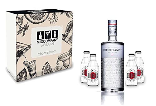 Gin Tonic Set Giftbox Geschenkset - The Botanist Islay Dry Gin 0,7l 700ml (46% Vol) + 4x Goldberg Japanese Yuzu Tonic Water 200ml inkl. Pfand MEHRWEG -[Enthält Sulfite] von The Botanist-The Botanist