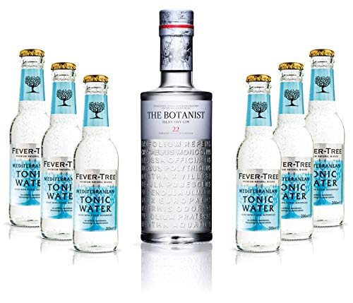 Gin Tonic Set - The Botanist Islay Dry Gin 0,7l 700ml (46% Vol) + 6x Fever Tree Mediterranean Tonic Water 200ml inkl. Pfand MEHRWEG von COXZD