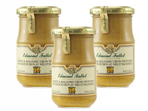 Fallot Dijon Senf mit Honig und Balsamico Essig 210g | Leckere Kombination aus herzhaften und süßen Aromen | 3 Stück von The Bramble Bay