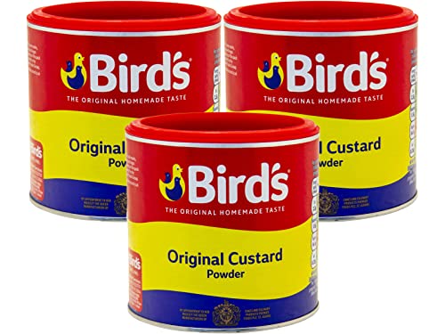 The Bramble Bay Bird's Custard Powder Make a Deliciously Creamy Custard Topping for Traditional Desserts with Original Hausgemachten Geschmack Pack of 3 x 300g von The Bramble Bay