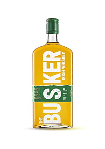 THE BUSKER Triple Cask Triple Smooth (1 x 700 ml) – Irischer Whiskey mit hochwertigem Blend aus Single Pot Still, Single Grain & Single Malt Whiskey – Goldgelber Whiskey mit reichem Körper – 40 % Alk. von The Busker