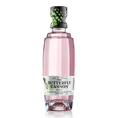 Butterfly Cannon Tequila Rosa 40% Vol - 100% Blue Agave Tequila mit Grapefruit-Geschmack zum mixen mit Tonic oder puren Genuß in 1x 0,5l Glasflasche von Butterfly Cannon