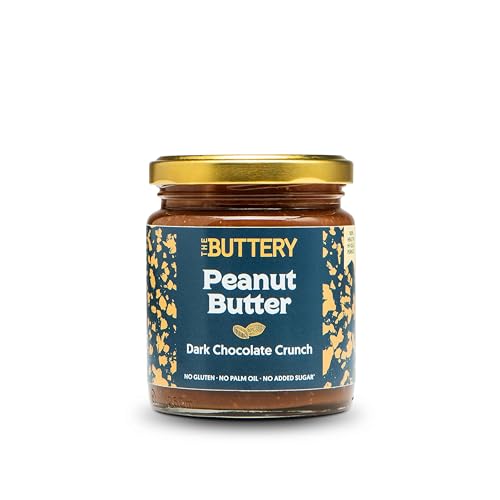 Erdnussbutter Dark Chocolate Crunch, 220g, knusprige Erdnussbutter mit dunkler Schokolade, 100% gesunde Erdnüsse mit hohem Ölsäuregehalt, palmölfrei, Proteinquelle, vegan Erdnussbutter Dark Chocolate Crunch, 220g, knusprige Erdnussbutter mit dunkler Schokolade, 100% gesunde Erdnüsse mit hohem Ölsäuregehalt, palmölfrei, Proteinquelle, vegan von The Buttery