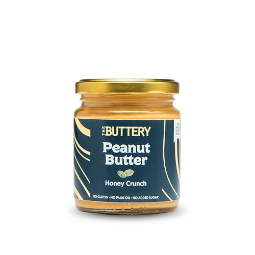 Erdnussbutter-Honig-Crunch 220g Knusprige Erdnussbutter mit Honig, 100% gesunde Erdnüsse mit hohem Ölsäuregehalt, ohne Palmöl/Zuckerzusatz, Proteinquelle, für Vegetarier geeignet Erdnussbutter-Honig-Crunch 220g Knusprige Erdnussbutter mit Honig, 100% gesunde Erdnüsse mit hohem Ölsäuregehalt, ohne Palmöl/Zuckerzusatz, Proteinquelle, für Vegetarier geeignet von The Buttery