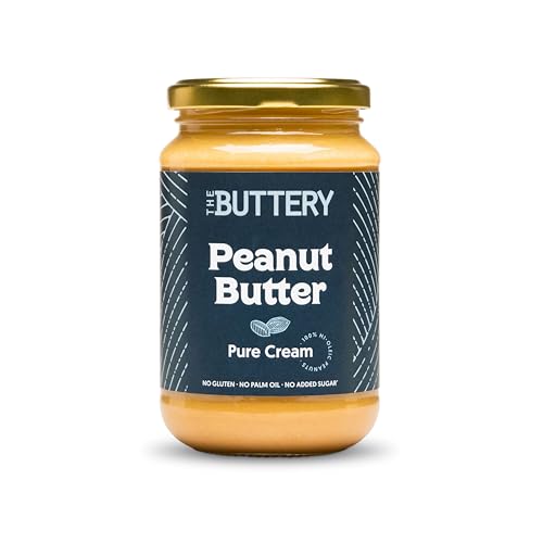 Erdnussbutter Pure Cream 350g, glatte Erdnussbutter, 100% gesunde Erdnüsse mit hohem Ölsäuregehalt, ohne Palmöl, Zuckerzusatz oder Gluten, Proteinquelle, für Veganer geeignet. Erdnussbutter Pure Cream 350g, glatte Erdnussbutter, 100% gesunde Erdnüsse mit hohem Ölsäuregehalt, ohne Palmöl, Zuckerzusatz oder Gluten, Proteinquelle, für Veganer geeignet. von The Buttery