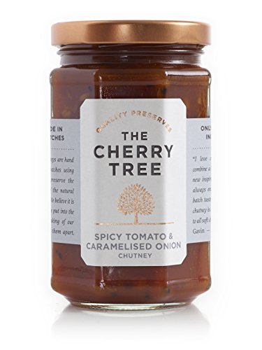 würziges Tomaten Chutney mit karamellisierten Zwiebeln - Spicy Tomato & Caramelised Onion - 320 g - Ein Premium-Gourmet Chutney der Spitzenklasse von The Cherry Tree von The Cherry Tree