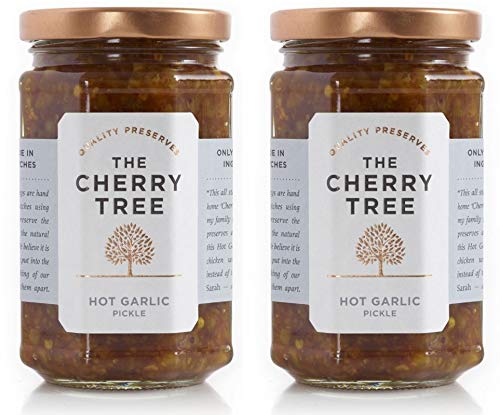 The Cherry Tree - süß-würziges Knoblauchchutney mit Schwarzkümmel / Sweet & Spicy Garlic with Nigella Seeds Pickle - 320 g - 2er Pack von The Cherry Tree