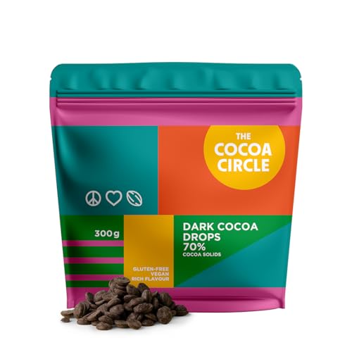 The Cocoa Circle Kakaodrops - 300g | Single-Origin, Vollbohnen-Schokolade mit fruchtigen Noten & sanftem Geschmack | Ideal für Back- & Patisserie-Kreationen The Cocoa Circle Kakaodrops - 300g | Single-Origin, Vollbohnen-Schokolade mit fruchtigen Noten & sanftem Geschmack | Ideal für Back- & Patisserie-Kreationen von The Cocoa Circle