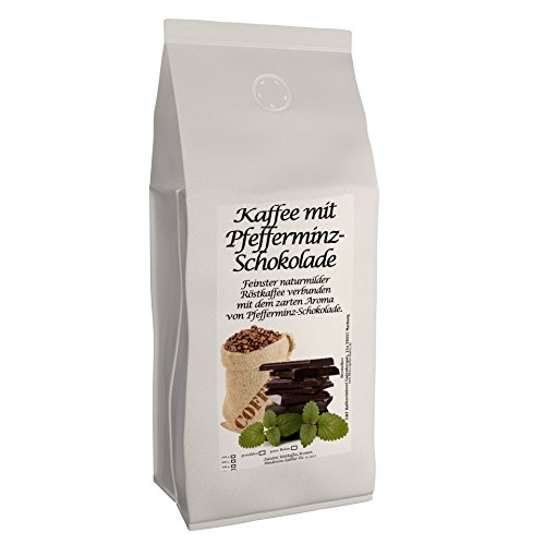 Aromakaffee - Aromatisierter Kaffee - gemahlen - Frisch Von Uns Geröstet (Pfefferminz-Schokolade, 500 Gramm) von C&T
