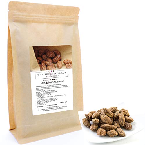 C&T Mandelkerne karamellisiert 400 g | Knackige Mandeln Geröstet und Karamellisiert | Nachfüllpack Knusperkalender von C&T