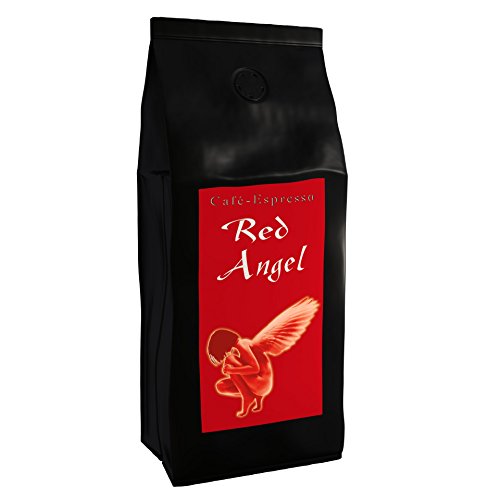 Espresso Kaffee Red Angel - Der Feurige - 1000g Grob Gemahlen - für Stempel-kanne French-Press Kaffeebereiter - Starker Premium-Espresso – Säurearm - Schonend und Frisch Geröstet von The Coffee and Tea Company