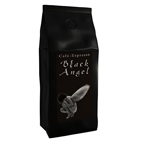 Espresso Kaffeebohnen "Black Angel" Kaffeebohnen - Stark Geröstet (Gemahlen,500 g)- Spitzenkaffee - Säurearm - Frisch Geröstet von C&T