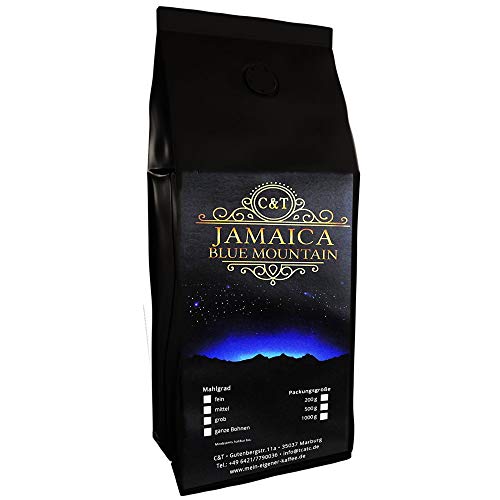 C&T 100% Jamaica Blue Mountain AA Wallenford Estate 100 g Ganze Bohnen Sorteinrein Singe Origin Rarität aus Jamaika von C&T