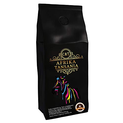 C&T Kaffee aus Tansania Afrika | 1000g Kaffee Ganze Bohne - fruchtig & säurearm | + leichtes Aroma + schonend und frisch geröstet | Perfekt für Genießer und Kaffee-Liebhaber von C&T