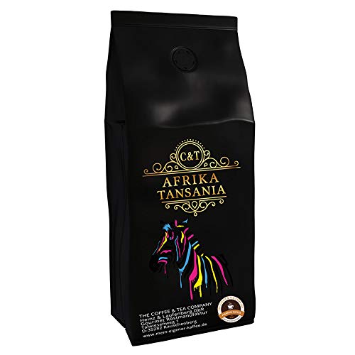 Kaffeespezialität Aus Afrika - Tansania, Dem Land Des Kilimandscharo (500 Gramm,Ganze Bohne) - Länderkaffee - Spitzenkaffee - Säurearm - Schonend Und Frisch Geröstet von C&T