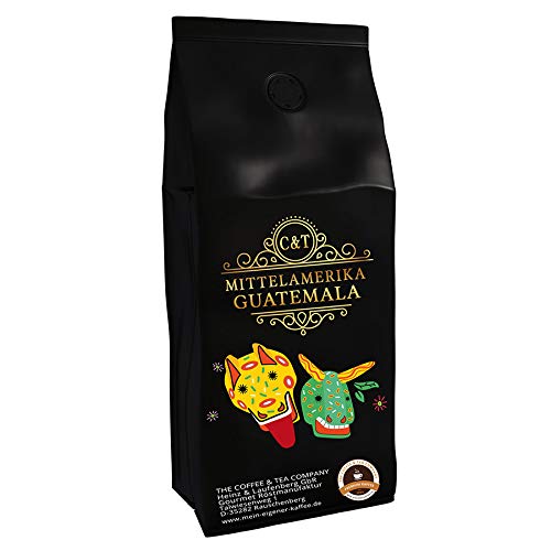 Kaffeespezialität Aus Mittelamerika - Guatemala, Dem Land Der Maya (Ganze Bohne,500 Gramm) - Länderkaffee - Spitzenkaffee - Säurearm - Schonend und Frisch Geröstet von C&T
