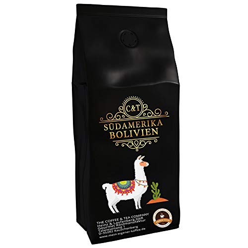 Kaffeespezialität Aus Südamerika - Bolivien, Hochlandkaffee Aus Der Nähe Der Anden (Ganze Bohne,500 Gramm) - Länderkaffee - Spitzenkaffee - Säurearm - Schonend Und Frisch Geröstet von C&T