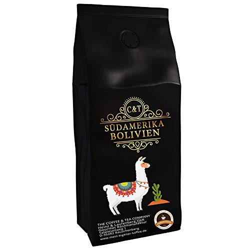 Kaffeespezialität Aus Südamerika - Bolivien, Hochlandkaffee Aus Der Nähe Der Anden (Gemahlen,1000 Gramm) - Länderkaffee - Spitzenkaffee - Säurearm - Schonend Und Frisch Geröstet von C&T