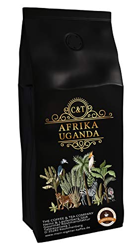 Kaffeespezialität Aus Afrika - Uganda Im Östlichen Zentralafrika (200 Gramm,Ganze Bohne) - Länderkaffee - Spitzenkaffee - Säurearm - Schonend Und Frisch Geröstet von C&T