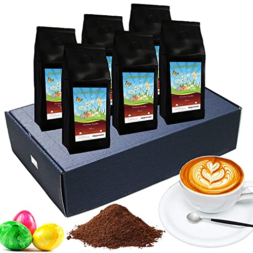 C&T – Oster Kaffee-Geschenkset mit 6 x 65 g Röstkaffees aus Guatemala, Mexiko, Bolivien & mehr (Gemahlen) von C&T
