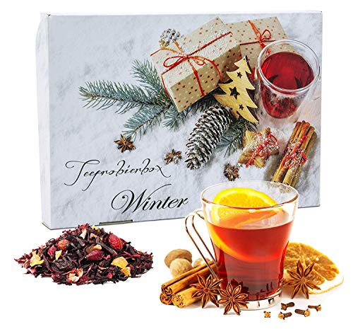 XXL großes Tee Geschenk-Set "Winter" - die winterliche Teebox mit tollen Wintertees in hübscher Geschenkbox von C&T