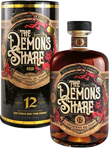 The Demon’s Share La Recompensa Del Tiempo - 12 Jahre gereifter Rum in der Geschenkverpackung mit 41% vol. Alkohol (1 x 0,7 l) von LEDYA