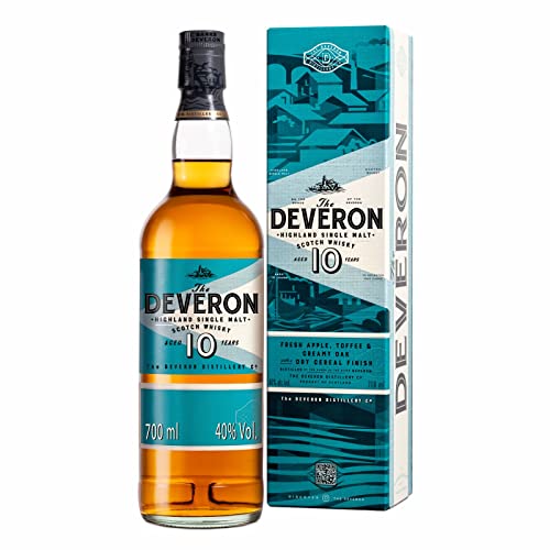 The Deveron 10 Jahre alter Highland Scotch Single Malt Whisky in Geschenkbox, Noten von frischen Äpfeln, Karamell & cremiger Eiche, im Eichenfass gereift, ideal als Geschenk, 40% Vol., 70 cl/700 ml von The Deveron