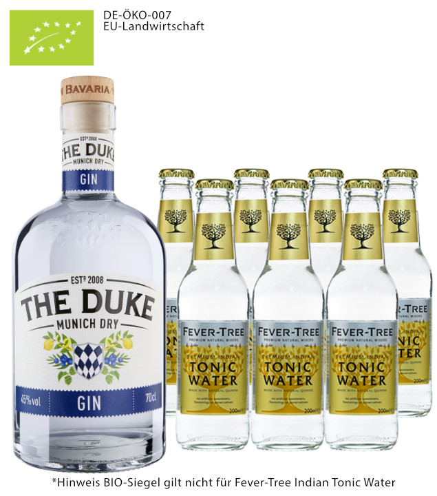 The Duke Gin Bio & Fever-Tree Indian Tonic Set (45 % vol., 2,1 Liter) von The Duke Destillerie