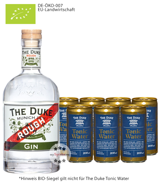 The Duke Rough Gin Bio & The Duke Tonic Set (42 % Vol., 2,1 Liter) von The Duke Destillerie