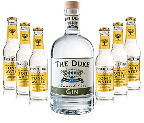 Gin Tonic Set - The Duke Munich Dry Gin 0,7l 700ml (45% Vol) + 6x Fever Tree Tonic Water 200ml inkl. Pfand MEHRWEG von The Duke-The Duke