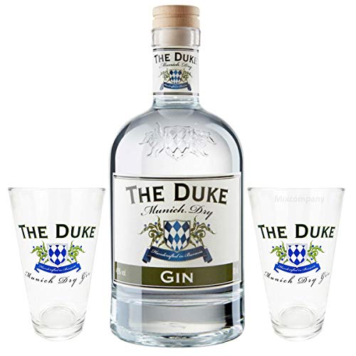 The Duke Munich Dry Gin 0,7l (45% Vol) + 2x Glas Gläser Ginglas Longdrinkglas- [Enthält Sulfite] von The Duke-The Duke