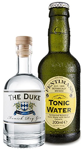 Gin Tonic Probierset - The Duke Munich Dry Gin 50ml (45% Vol) + Fentimans Tonic Water 200ml inkl. Pfand MEHRWEG von The Duke-The Duke