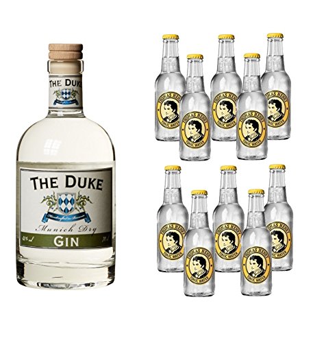 The Duke Gin Tonic Set - Duke Munich Dry Bio Gin (1 x 0,7 l) mit 10 x Tonic Water Ihrer Wahl! (Thomas Henry Tonic, 0.2) von The Duke