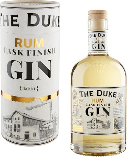 THE DUKE - Rum Cask Finish Gin - Bio Gin mit Ananas, Kokos & Rumfassnoten - Süß, holzig & fruchtig - Vegan - Hergestellt in Bayern - 42% vol. Alkohol - 70 cl von ‎The Duke Munich Dry Gin