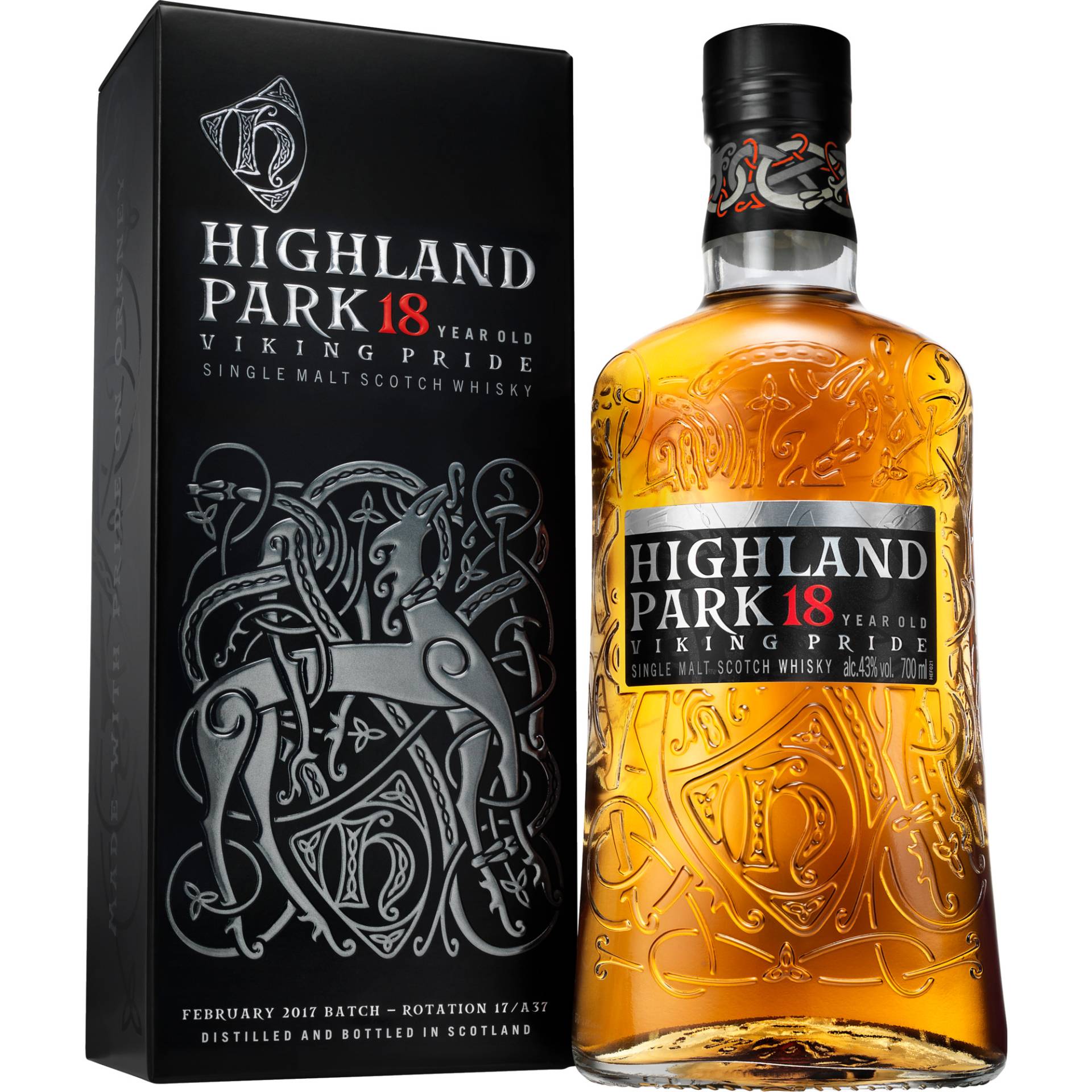 Highland Park 18 Years Single Malt Scotch Whisky, 0,7 L, 43% Vol., Schottland, Spirituosen von The Edrington Group, 2500 Great Western Roas, Glasgow, G15 6RW, Scotland