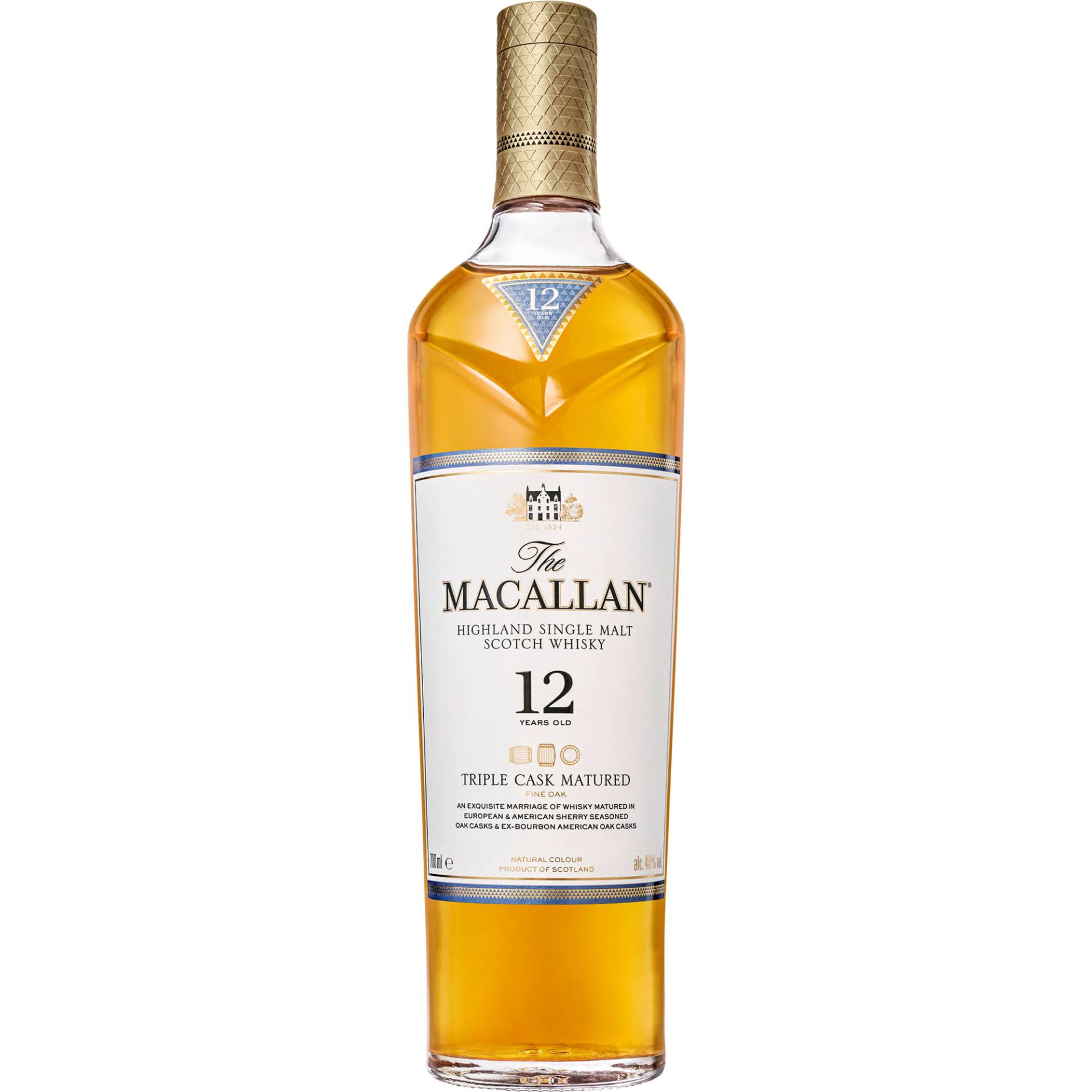 Macallan 12 Years Triple Cask Single Malt, Whisky, 0,7 L, 40% Vol., Spirituosen von The Edrington Group, 2500 Great Western Roas, Glasgow, G15 6RW, Scotland