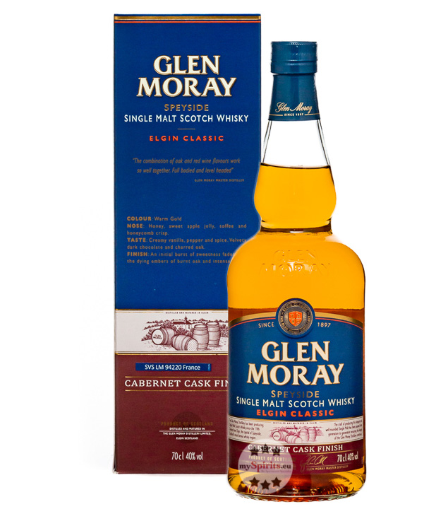 Glen Moray Cabernet Cask Finish Single Malt Whisky (40 % Vol., 0,7 Liter) von The Glen Moray Distillery
