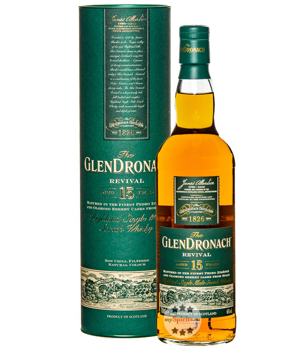 Glendronach 15 Jahre Revival Highland Single Malt Whisky (46 % Vol., 0,7 Liter) von The Glendronach Distillery
