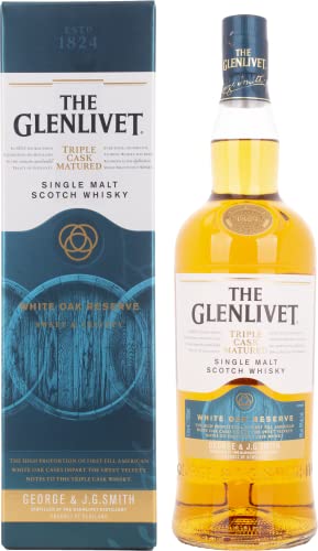 The Glenlivet WHITE OAK RESERVE Triple Cask Matured Single Malt Scotch Whisky 40% Vol. 1l + GB von Glenlivet