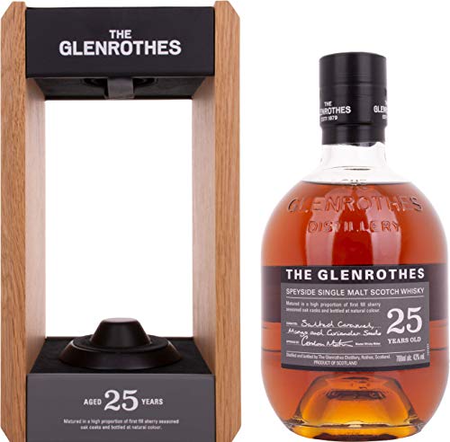 The Glenrothes 25 Jahre Speyside Single Malt Whisky, mit Geschenkverpackung, anhaltende florale Noten, 43% Vol, 1 x 0,7l The Glenrothes 25 Jahre Speyside Single Malt Whisky, mit Geschenkverpackung, anhaltende florale Noten, 43% Vol, 1 x 0,7l von The Glenrothes