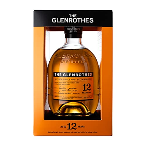 The Glenrothes Speyside 12 Jahre | Single Malt Whisky | in Sherry-Eichenfässern gelagert | 40% Vol | 700ml Einzelflasche von The Glenrothes