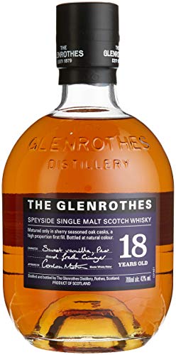 The Glenrothes 18 Jahre Speyside Single Malt Scotch Whisky, mit Geschenkverpackung, fruchtiges Aroma mit süßem Finish, 43% Vol, 1 x 0,7l von The Glenrothes