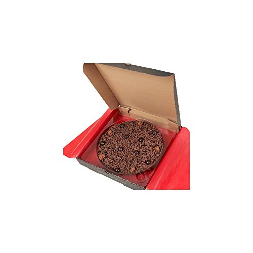 17,8 cm große herrlich dunkle Pizza von der Gourmet-Schokoladen-Pizza von The Gourmet Chocolate Pizza Company