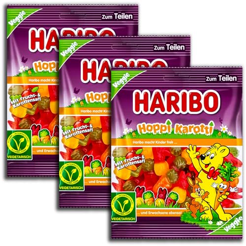 3 er Pack Haribo Hoppi Karotti veggie 3x 175g Fruchtgummi mit Frucht- und Karottensaft 3 er Pack Haribo Hoppi Karotti veggie 3x 175g Fruchtgummi mit Frucht- und Karottensaft von The Great Canadian Tea