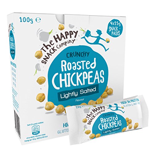 The Happy Snack Company Geröstete Kichererbsen, leicht gesalzene gesunde Snacks, proteinreich, glutenfrei, leckere Snacks, vegan, 96 Kalorien, 25g Portion, 20 Stück The Happy Snack Company Geröstete Kichererbsen, leicht gesalzene gesunde Snacks, proteinreich, glutenfrei, leckere Snacks, vegan, 96 Kalorien, 25g Portion, 20 Stück von The Happy Snack Company