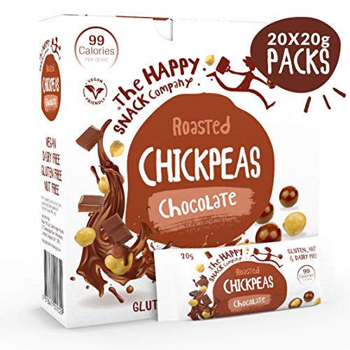 The Happy Snack Company Schokoladen Kichererbsen Leckere Snacks, 99 cal, nussfrei, vegan, glutenfrei, 20g Portion, 20 Stück The Happy Snack Company Schokoladen Kichererbsen Leckere Snacks, 99 cal, nussfrei, vegan, glutenfrei, 20g Portion, 20 Stück von The Happy Snack Company