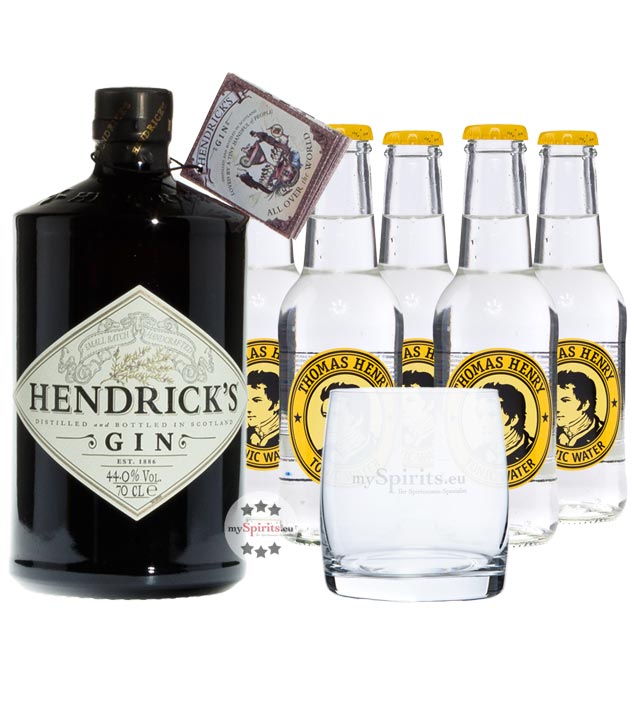 Hendrick's Gin & Thomas Henry Tonic Set + Tumbler (44 % vol., 1,7 Liter) von The Hendrick's Gin Distillery
