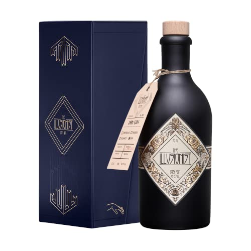 The Illusionist Dry Gin Geschenkverpackung | The Illusionist Dry Gin | Der Farbwechsel Gin | 16 Premium Botanicals | Floral & Fruchtig | 45% Vol. | 500ml von The Illusionist Distillery