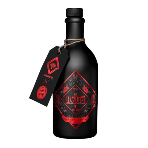 The Illusionist Gin FC Bayern München Edition | Mit Farbwechsel von Schwarz zu Rot | Beerig & Frisch | 45% Vol. | 500ml von The Illusionist Distillery